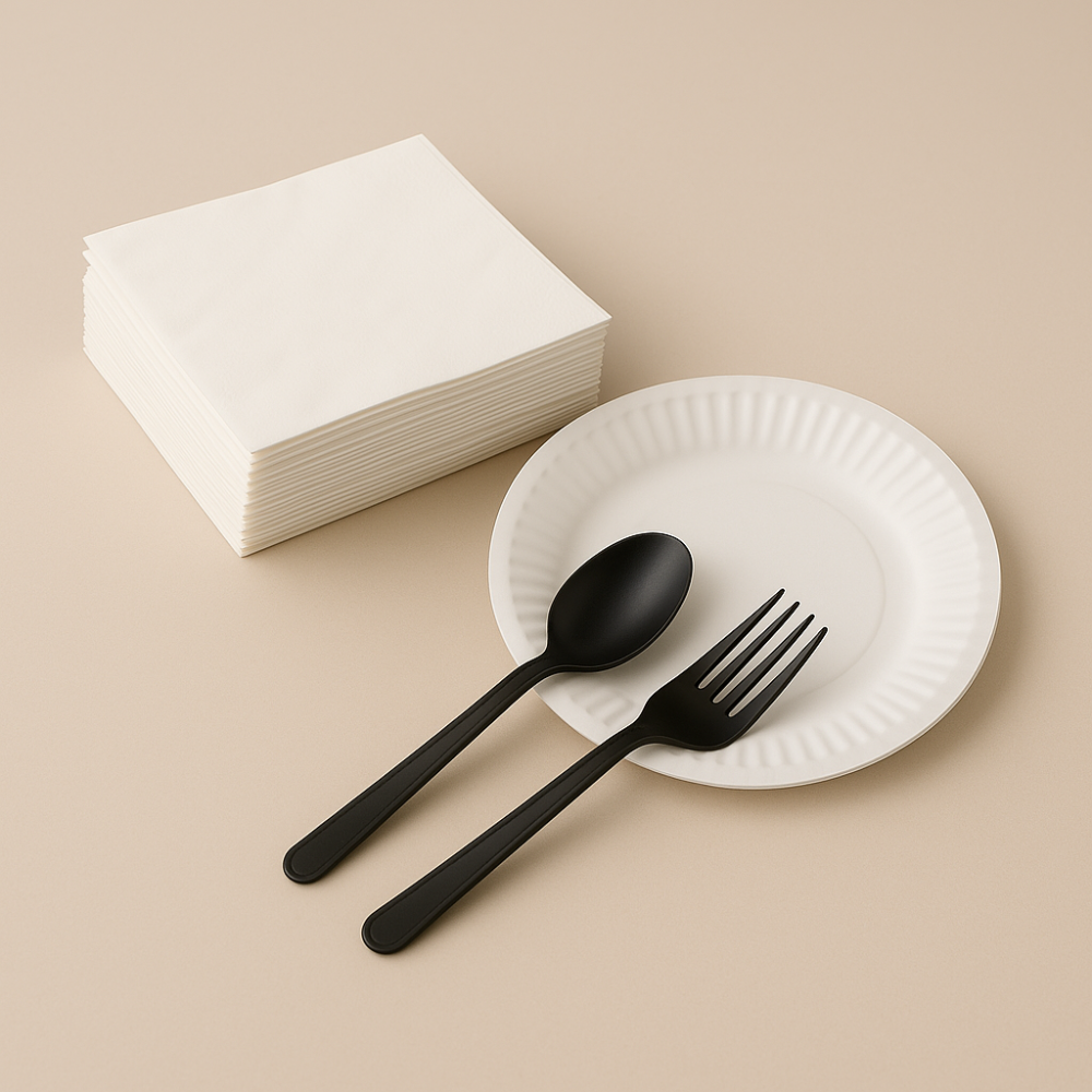 Disposable Tableware – Spoons, Forks, Napkins, Plates & Party Cutlery
