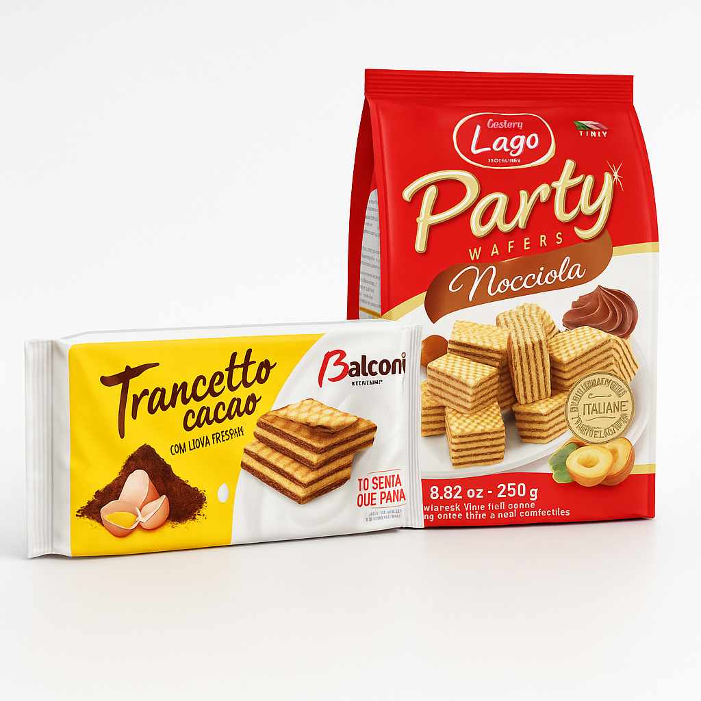Cakes & Wafers – Lago Party Wafers, Balconi Trancetto & Mini Snack Cakes