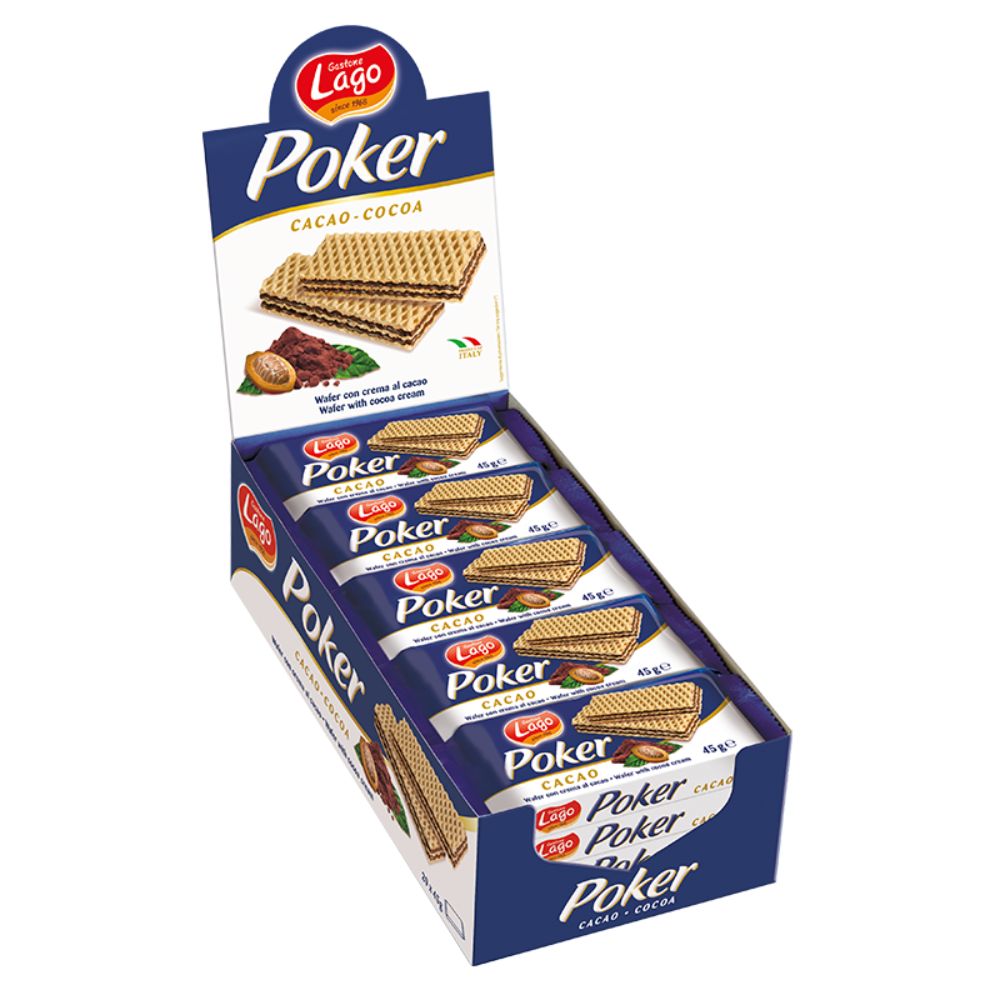 Lago Poker Chocolate Wafers (4x20x45gm) - Buy Online in Ireland