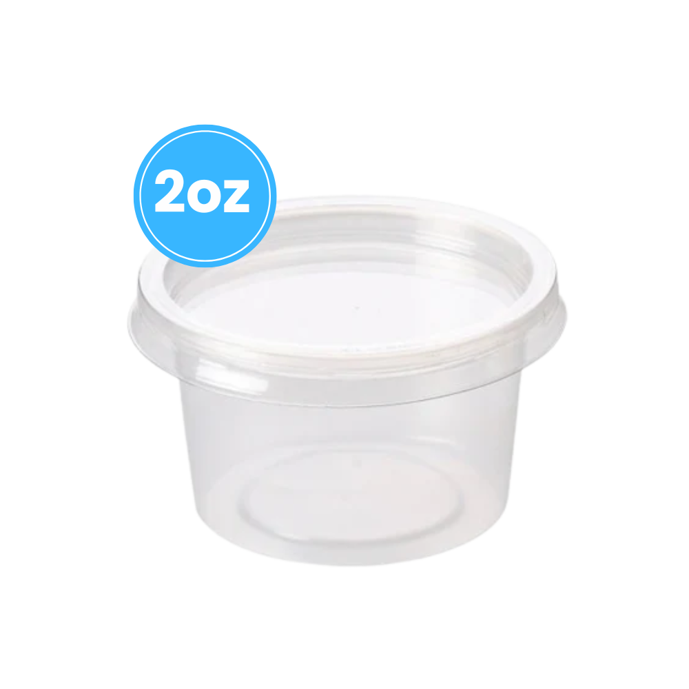 Plastic Dips + Lid Seperated 2oz 1000pcs