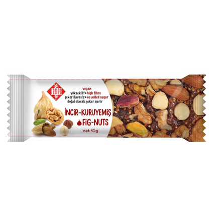 Tempo Fig Paste and Nut Bar 45g in wrapper