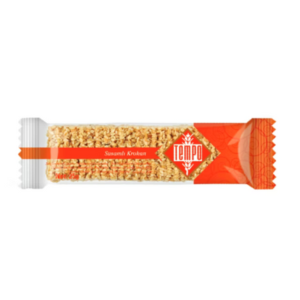 Tempo Sesame Bar 25g single snack bar in wrapper