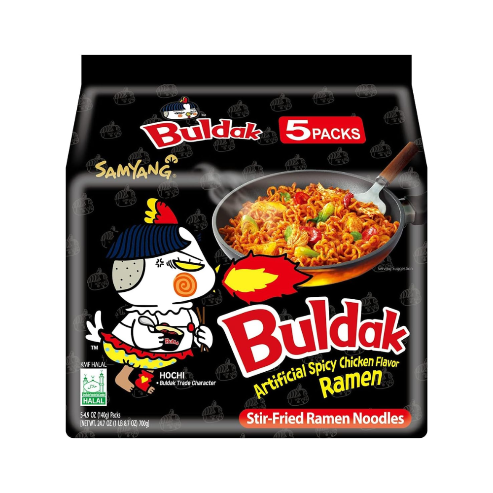 Samyang Buldak Hot Chicken Ramen Black (8x5x140g) - Buy Online in Ireland