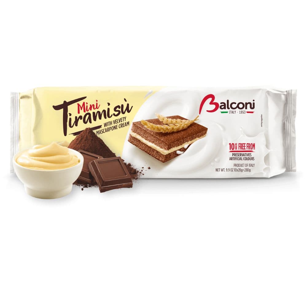 Balconi Tiramisu Mini (15x 300gm) – Food from Nimbus Distributions, trusted Food Wholesale Supplier.