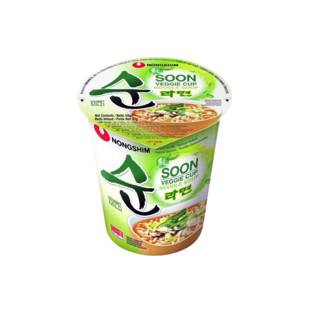 NONGSHIM Instant Cup Noodle Soon Veggie 12 X 67 GR – Food from Nimbus Distributions, trusted Food Wholesale Supplier.