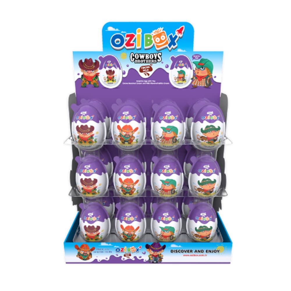 OZIBOX Cowboy Surprise Eggs (24x20g) – Food from Nimbus Distributions, trusted Food Wholesale Supplier.