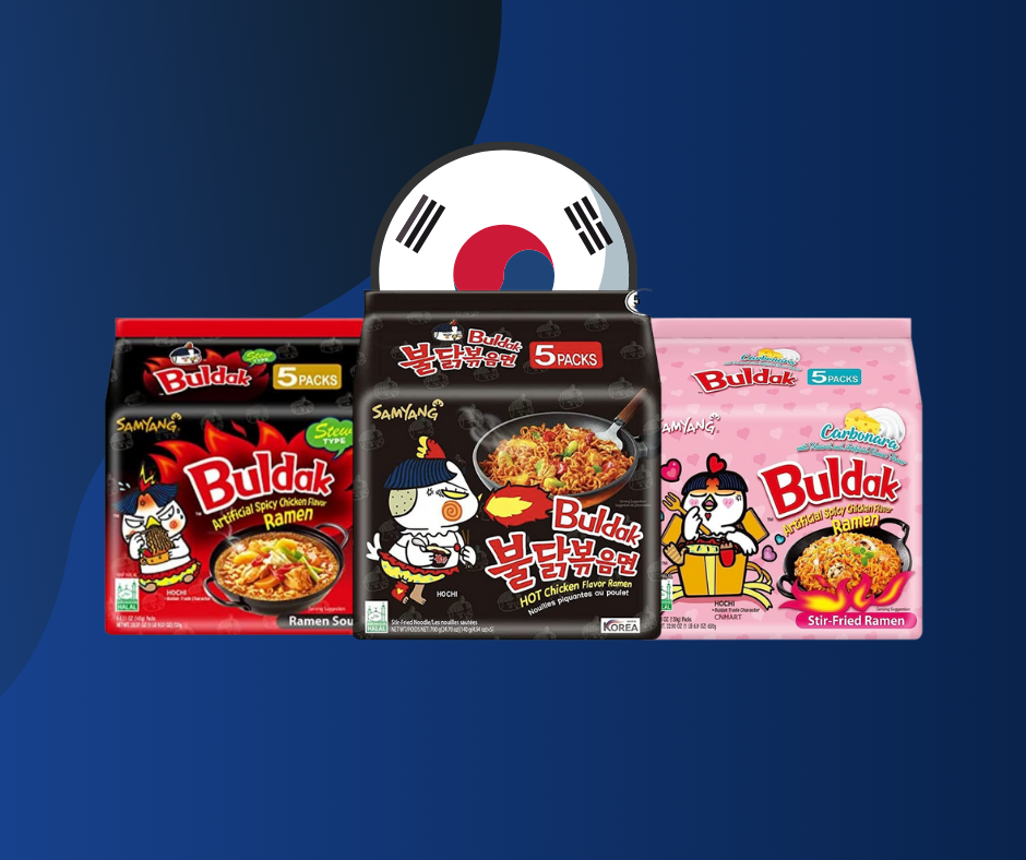 Samyang Buldak Noodles – Carbonara, 2x Spicy & More