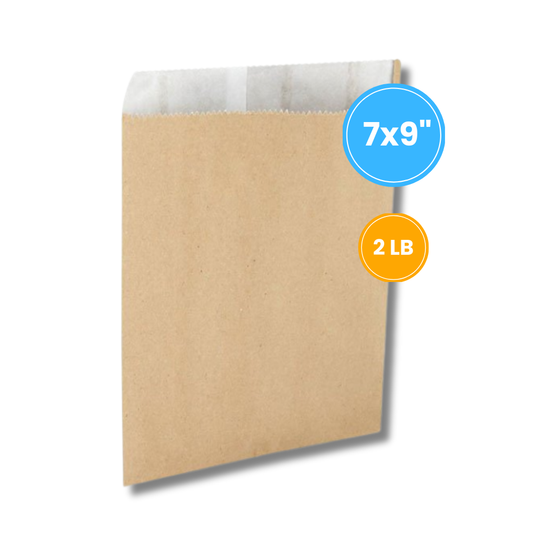 Brown Lined Bag 2lb 7x9 Inches (5KG)