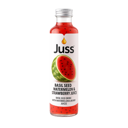 Juss Watermelon Strawberry Basil Seeds Drink 250ml bottle