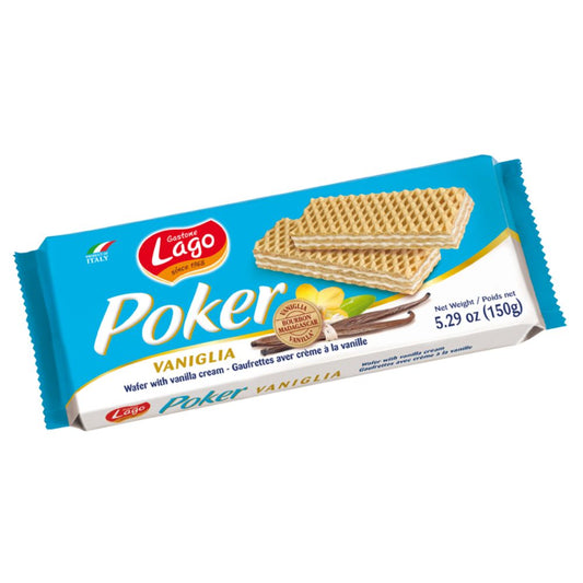 Lago Poker Vanilla Wafers (16x150gm) - Buy Online in Ireland