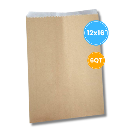 Brown Lined Bag (6QT) 12x16 Inches (5KG)