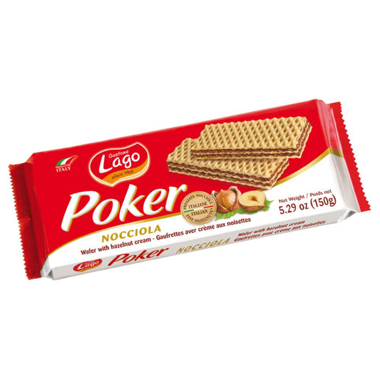 Lago Poker Hazelnut Wafers (16x150gm) - Buy Online in Ireland