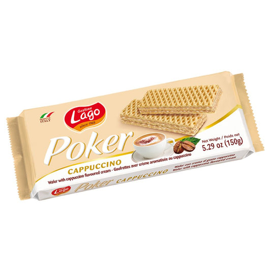 Lago Poker Cappuccino Wafers (16x150gm) - Buy Online in Ireland