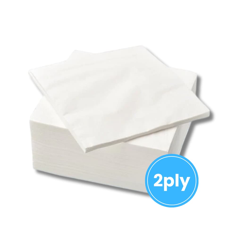 2 Ply White Napkins (2000pcs) – Disposable Tableware from Nimbus Distributions, trusted Packaging & Catering Wholesale Supplier.