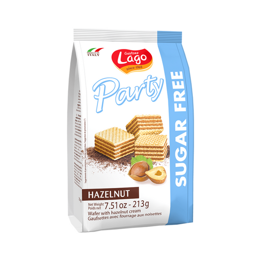 Lago Party Wafers Hazelnut Sugar Free (10x250g) - Buy Online in Ireland