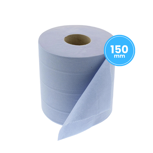 Blue Rolls 2Ply 165mm x 150 Metres - 6x Per Pack