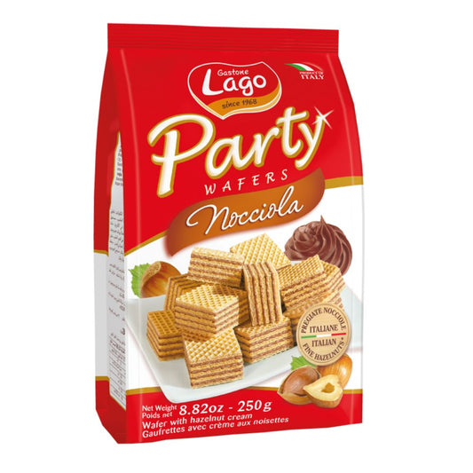 Lago Party Wafers Hazelnut (10x250g) - Buy Online in Ireland