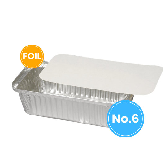 NO.6 Foil Container + Lids (500pcs)
