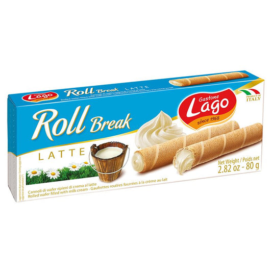 Lago Roll Break Milk Latte (24x80g) - Buy Online in Ireland