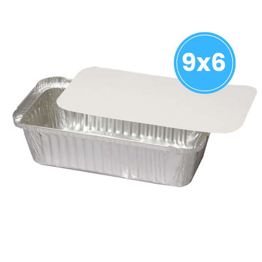 9*6 Foil Container (1000pcs) Incl Lids