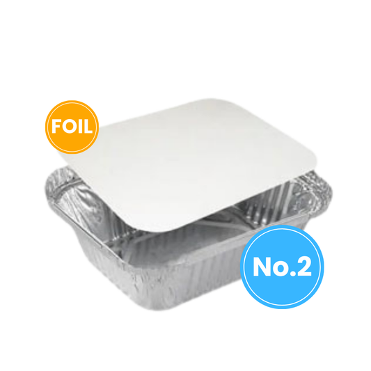 NO.2 Foil Container + Lids (1000pcs)