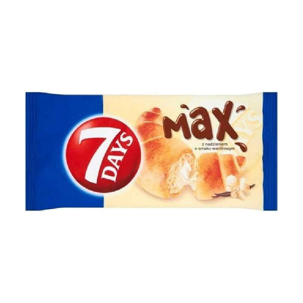 7Days Croissant Max Vanilla, 110g, case of 20 – cakes, rolls & pastries from Poland