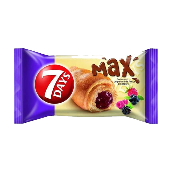 7Days Max Forest Fruits Croissant, 80g, case of 20 – cakes, rolls & pastries from Romania