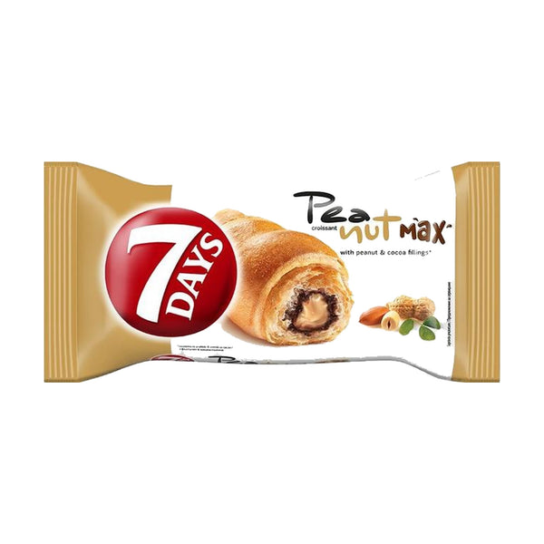 7Days Max Peanut & Cocoa Croissant, 80g, case of 20 – cakes, rolls & pastries from Romania