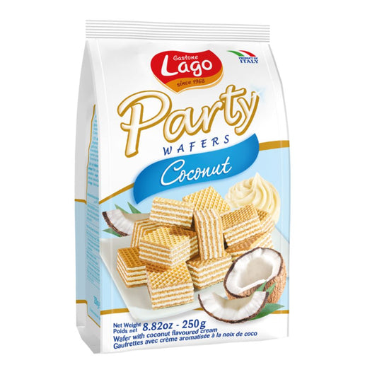 Lago Party Wafers Coconut (10x250g) - Buy Online in Ireland