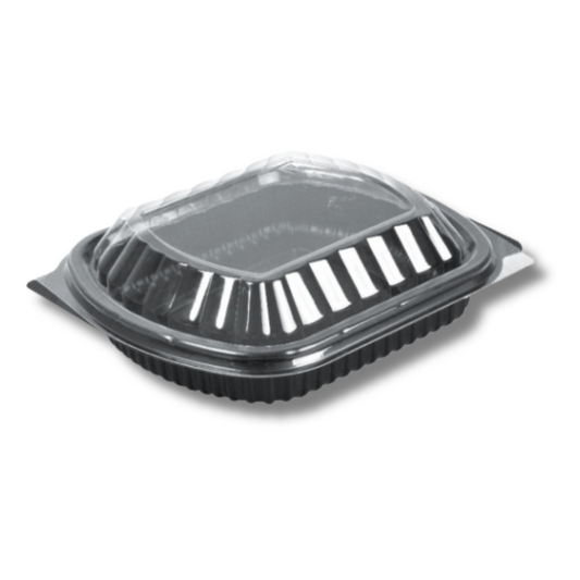 Black Takeaway Container 1 Compartment Including Lid (250pcs)