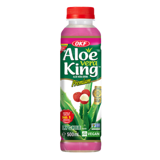 OKF Aloe Vera Drink Lychee 20x500ml - Buy Online in Ireland