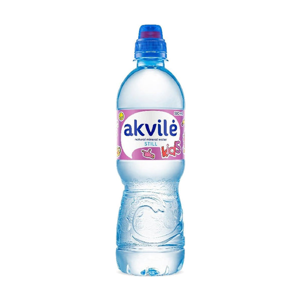 Akvile Miner Still Water for Kids, 500ml, case of 12 – water from Lithuania