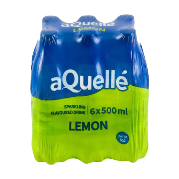 aQuelle Sparkling Water Lemon, 500ml, case of 6 – water from South Africa