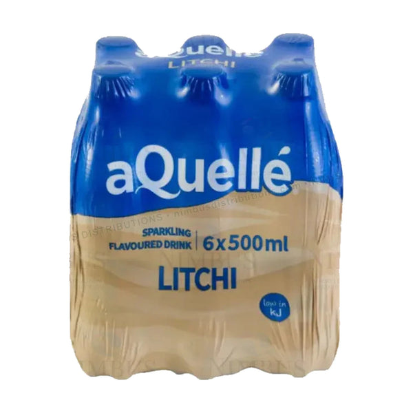 aQuelle Sparkling Water Litchi, 500ml, case of 6 – water from South Africa