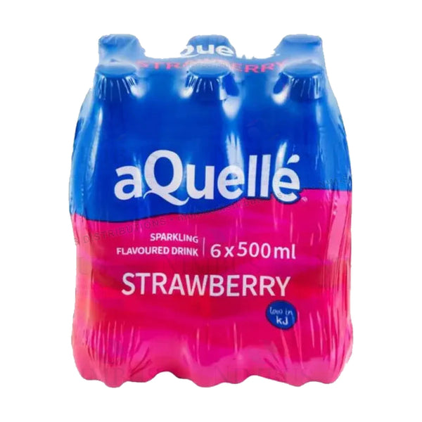 aQuelle Sparkling Water Strawberry, 500ml, case of 6 – water from South Africa