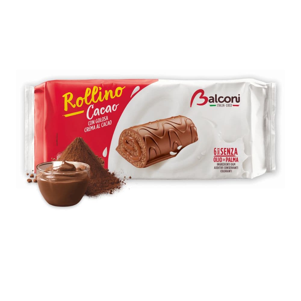 Balconi Rollino Choco 20x222gm – Food from Nimbus Distributions, trusted Food Wholesale Supplier.