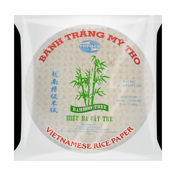 Bamboo Tree Rice Paper Summer Roll Round 28 Cm, 340g, case of 44 – rice paper & vermicelli from Vietnam