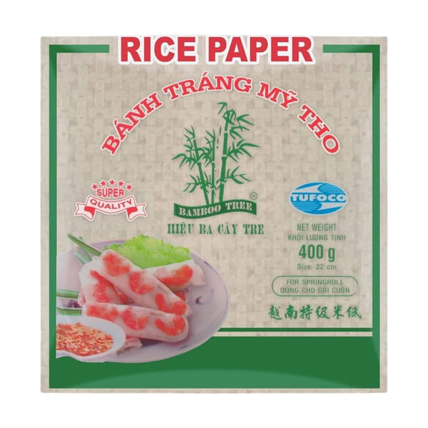 Bamboo Tree Rice Paper Summer Roll 22cm, 400g, case of 36 – rice paper & vermicelli from Vietnam