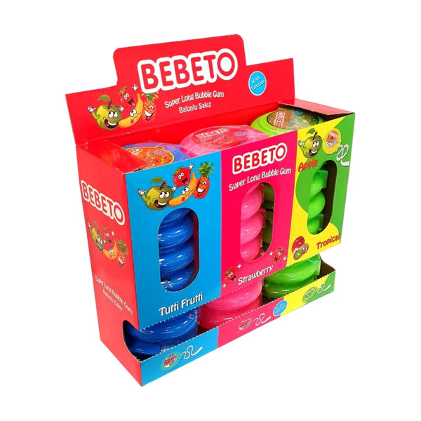 Bebeto Bubble Gum Rolls, 40g, case of 144 – jellies & confectionery from Turkey