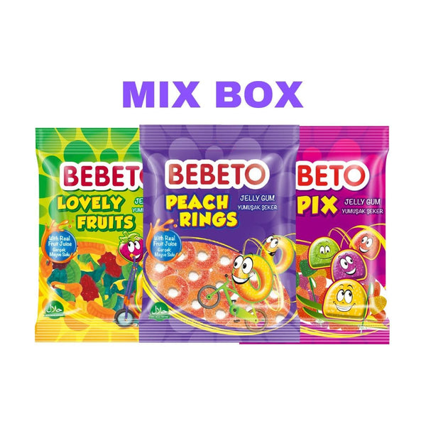 Bebeto Jellies Mix Box, 80g, case of 72 – jellies & confectionery from Turkey