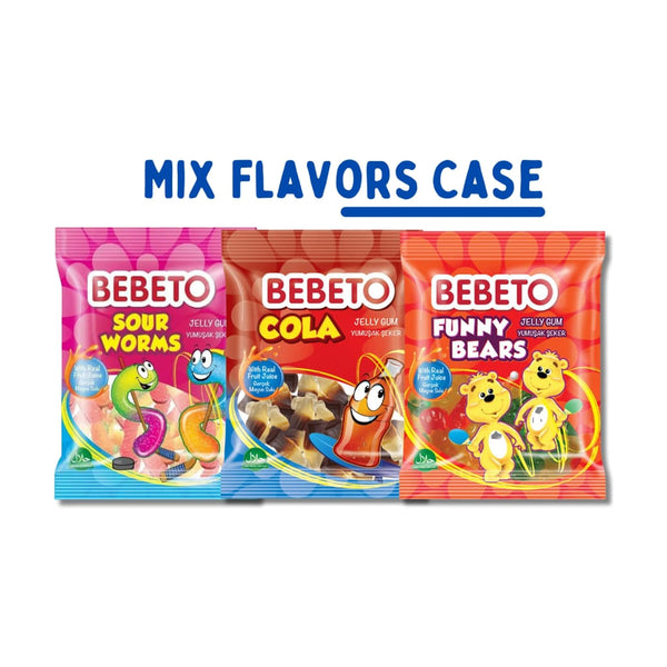 Bebeto Mixed Flavours Jellies, 80g, case of 72 – jellies & confectionery from Turkey