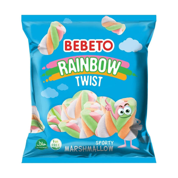 Bebeto Rainbow Twist Marshmallow, 135g, case of 24 – jellies & confectionery from Turkey