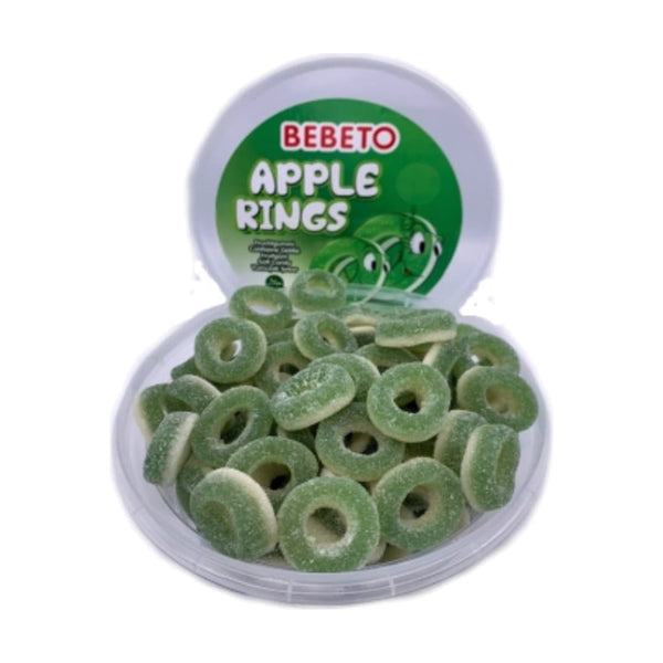 Bebeto Tub Jellies Apple Rings, 300g, case of 12 – jellies & confectionery from Turkey