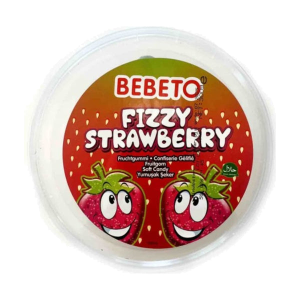 Bebeto Tub Jellies Sour Strawberry, 300g, case of 12 – jellies & confectionery from Turkey