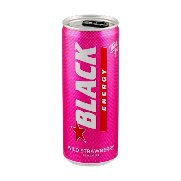 Black Energy Wild Strawberry, 250ml, case of 12 – energy drinks from Poland