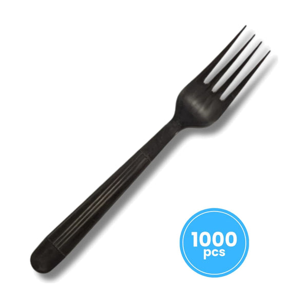 Black Reusable Fork, case of 1000 – disposable tableware