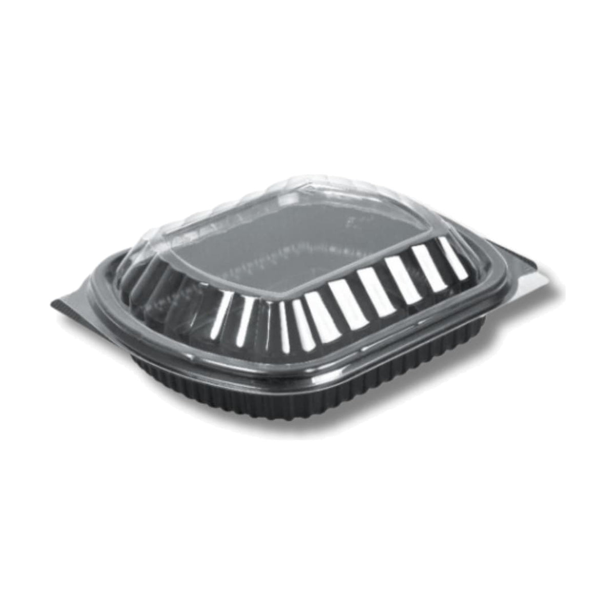 Black Takeaway Container 1 Compartment Including Lid, case of 250 – plastic containers
