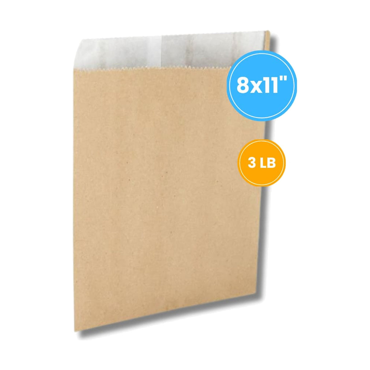 Brown Lined Bag 3lb 8x11 Inches, 5kg, case of 8 – kraft brown bags