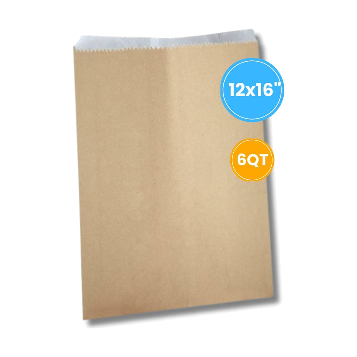 Brown Lined Bag (6QT) 12x16 Inches, 5kg, case of 12 – kraft brown bags