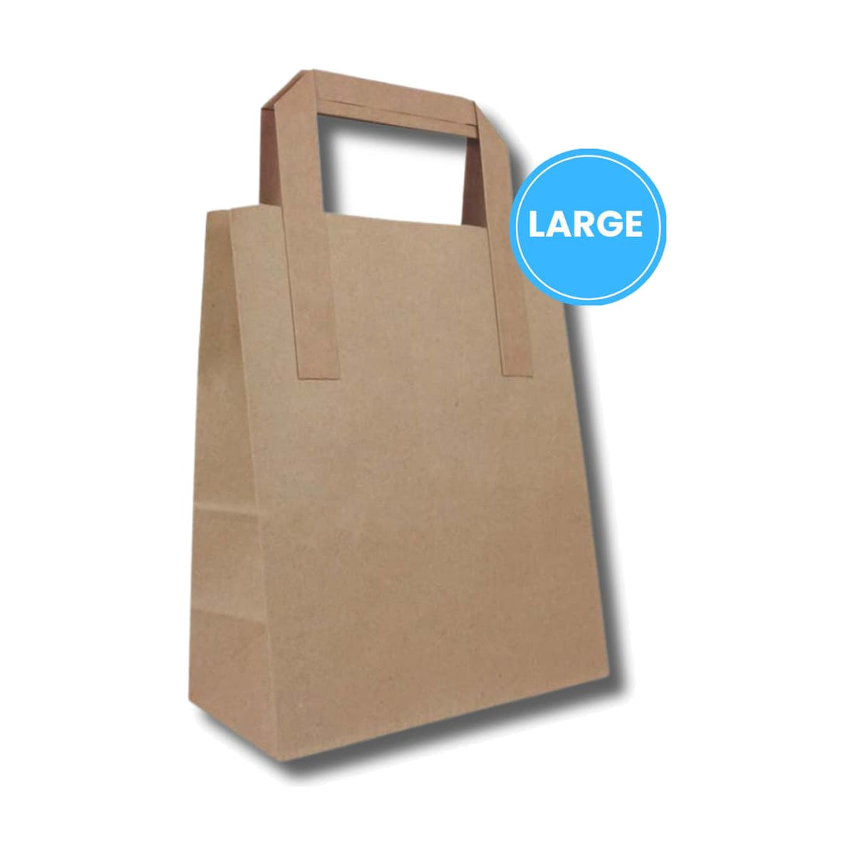 Brown Tape Handle Bag Large, case of 250 – paper bags